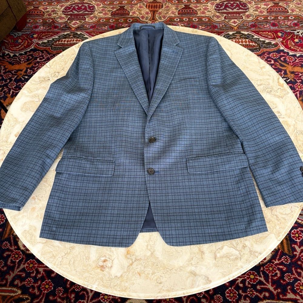 Ralph Lauren “Lauren” Classic Blue Check Blazer – Tailored Sport Coat - Picture 5 of 10